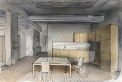 Эскизы Андрея Понкратова | Кухня в квартире Владимира