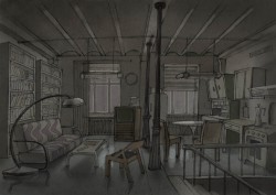 Эскизы Андрея Понкратова | Комната в квартире Роберта