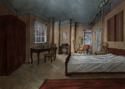 Эскизы Андрея Понкратова | Спальня в городской квартире Алекса